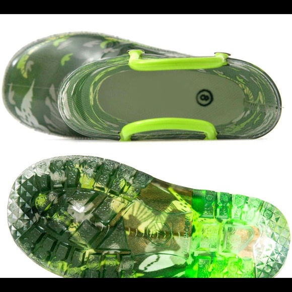 Outee Dinosaur Youth Rain Boots Light Up - Picture 5 of 5